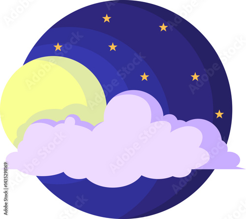 Dreamy Night Sky Illustration