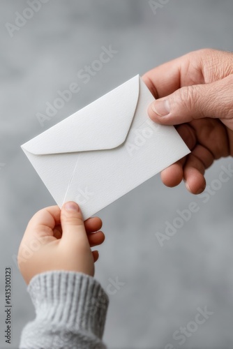 Hands exchanging letter symbolize heartfelt messages shared betw