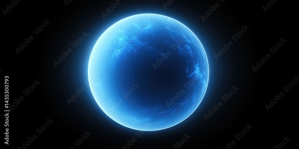 Celestial glowing orb with soft fading outer glow Celestial glowing orb with soft fading outer glow