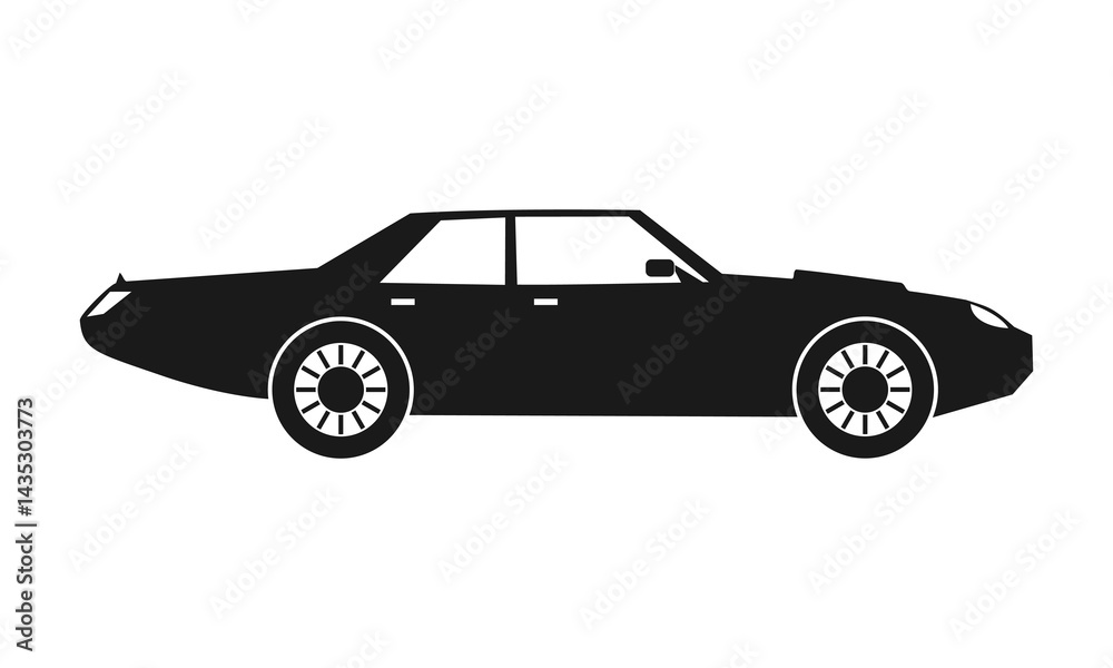 Fototapeta premium Muscle car illustration icon vector