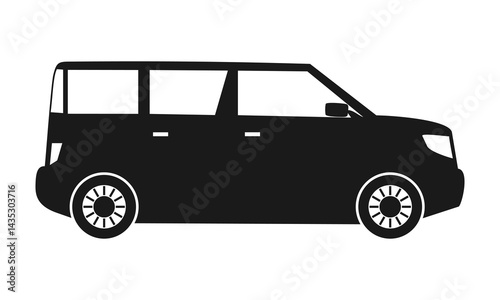 Minivan car illustration icon vector