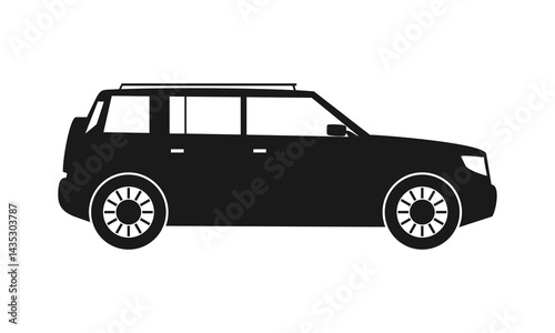 Crossover car illustration icon vector