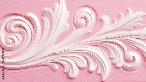 Pink Baroque Ornate Design.