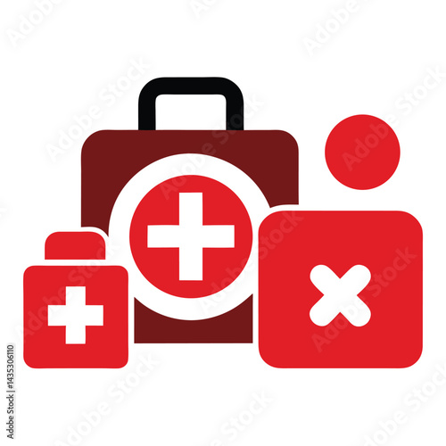 First Aid and Emergency Icons Bold Symbols