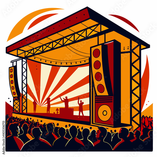 vector illustration of a circus tent