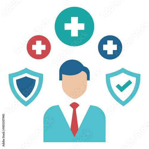 Healthcare Insurance Simplified Flat Design