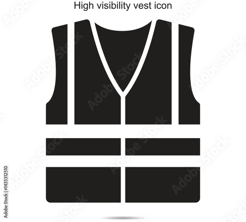 High visibility vest icon
