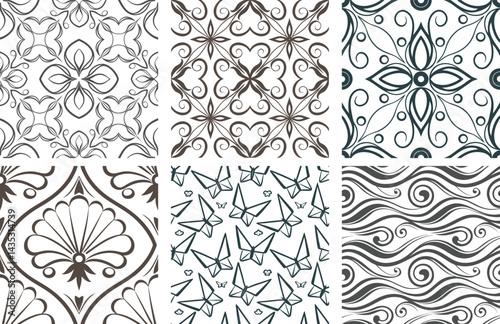 This vintage seamless vector pattern features a decorative floral damask design, perfect for fabric or wallpaper with an antique swirl and ornate baroque art