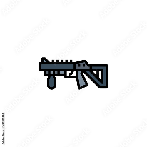 assault rifle vector illustration