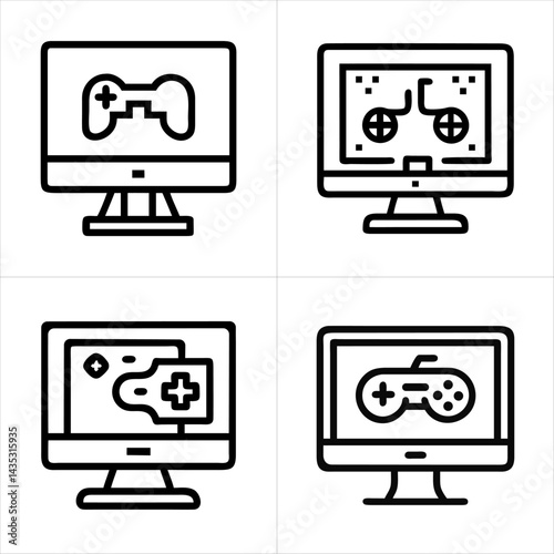 computer game icon set
