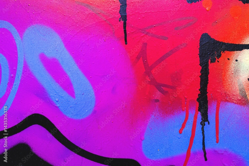 Vibrant graffiti art with neon red, purple, blue. 90s, Y2K street style, bold dripping lines, abstract design. Urban murals, digital art, creative banner, modern 90s, Y2K visuals. Vibrant graffiti art with neon red, purple, blue. 90s, Y2K street style, bold dripping lines, abstract design. Urban murals, digital art, creative banner, modern 90s, Y2K visuals.
