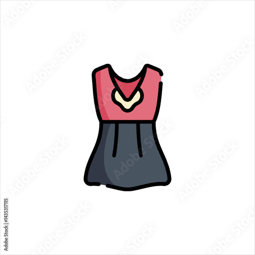 black dress on white