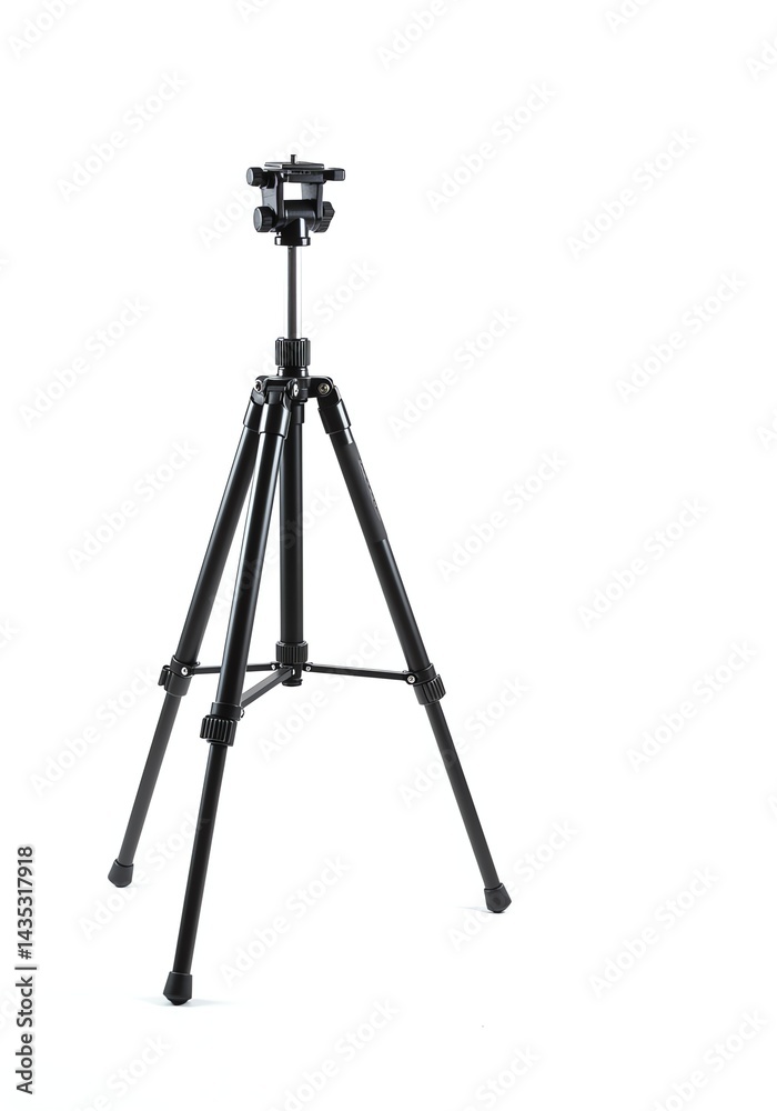 Camera Tripod Standing Ready for Photography or Videography Camera Tripod Standing Ready for Photography or Videography