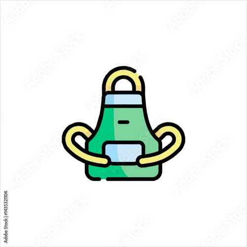 vector illustration of a green robot