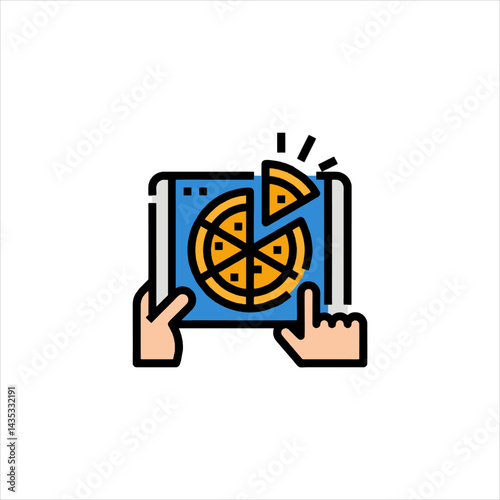 hand holding a touch screen
