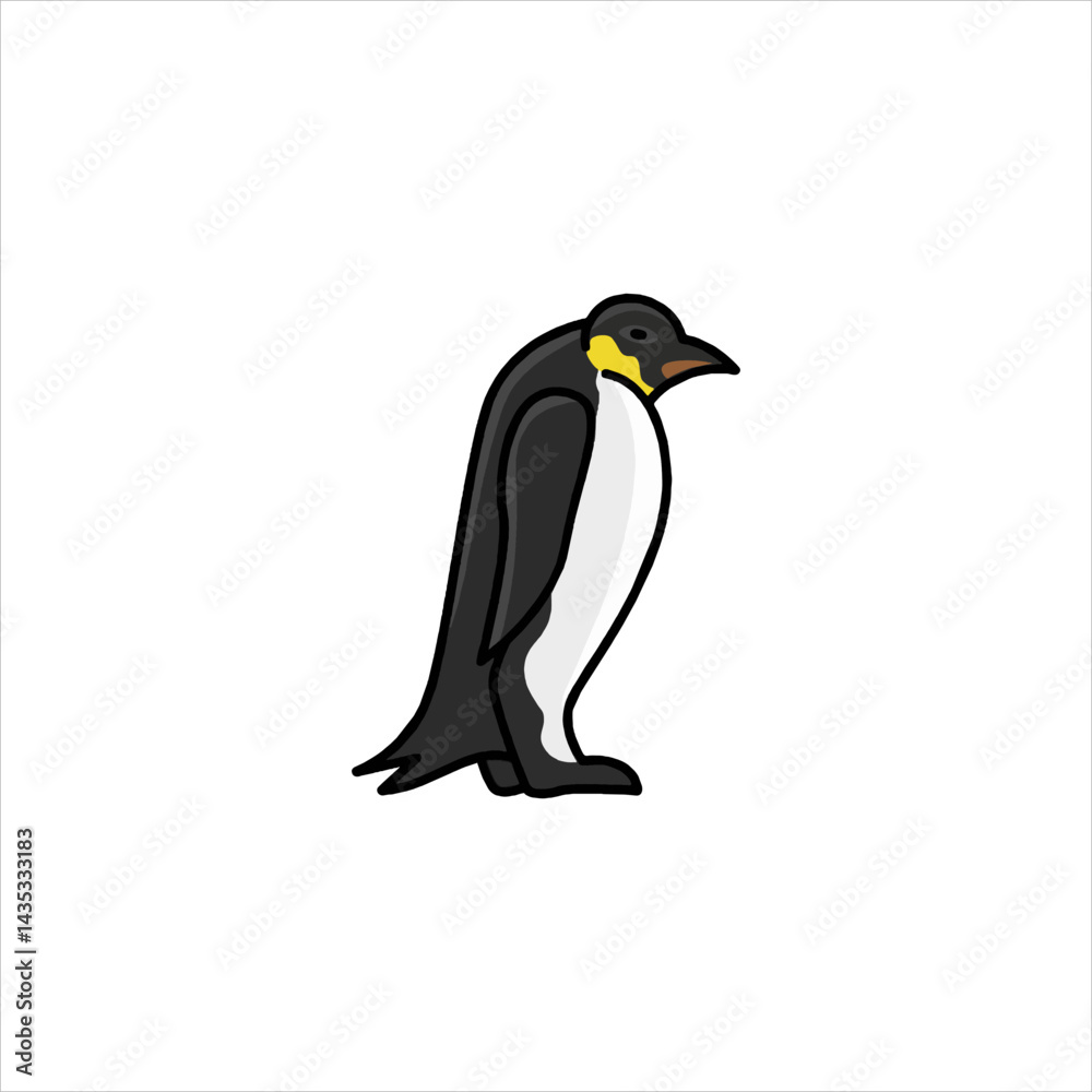 Naklejka premium penguin on a white background