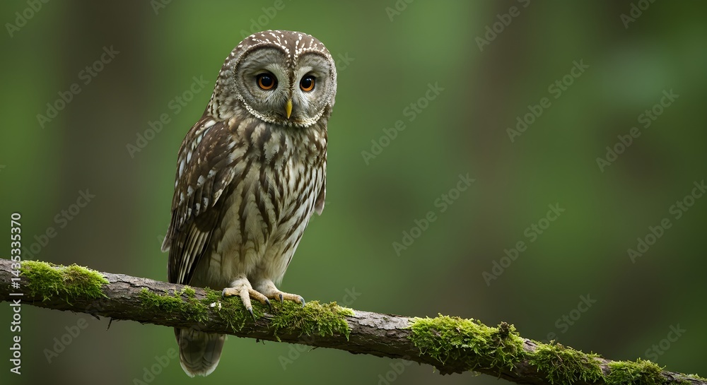 Barred Owl Perched on Branch
Owl Sitting on Mossy Limb
Wild Barred Owl Portrait
Nocturnal Bird Forest Scene
Striped Owl on Tree Branch Barred Owl Perched on Branch
Owl Sitting on Mossy Limb
Wild Barred Owl Portrait
Nocturnal Bird Forest Scene
Striped Owl on Tree Branch