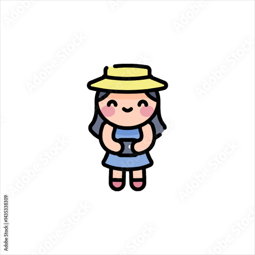 set of funny cartoon farmer
