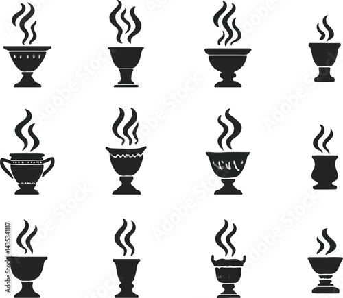 Set of  Bukhur Incense Burner icon