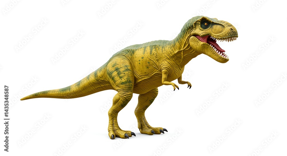 Naklejka premium Tyrannosaurus Rex Standing Isolated on White Background