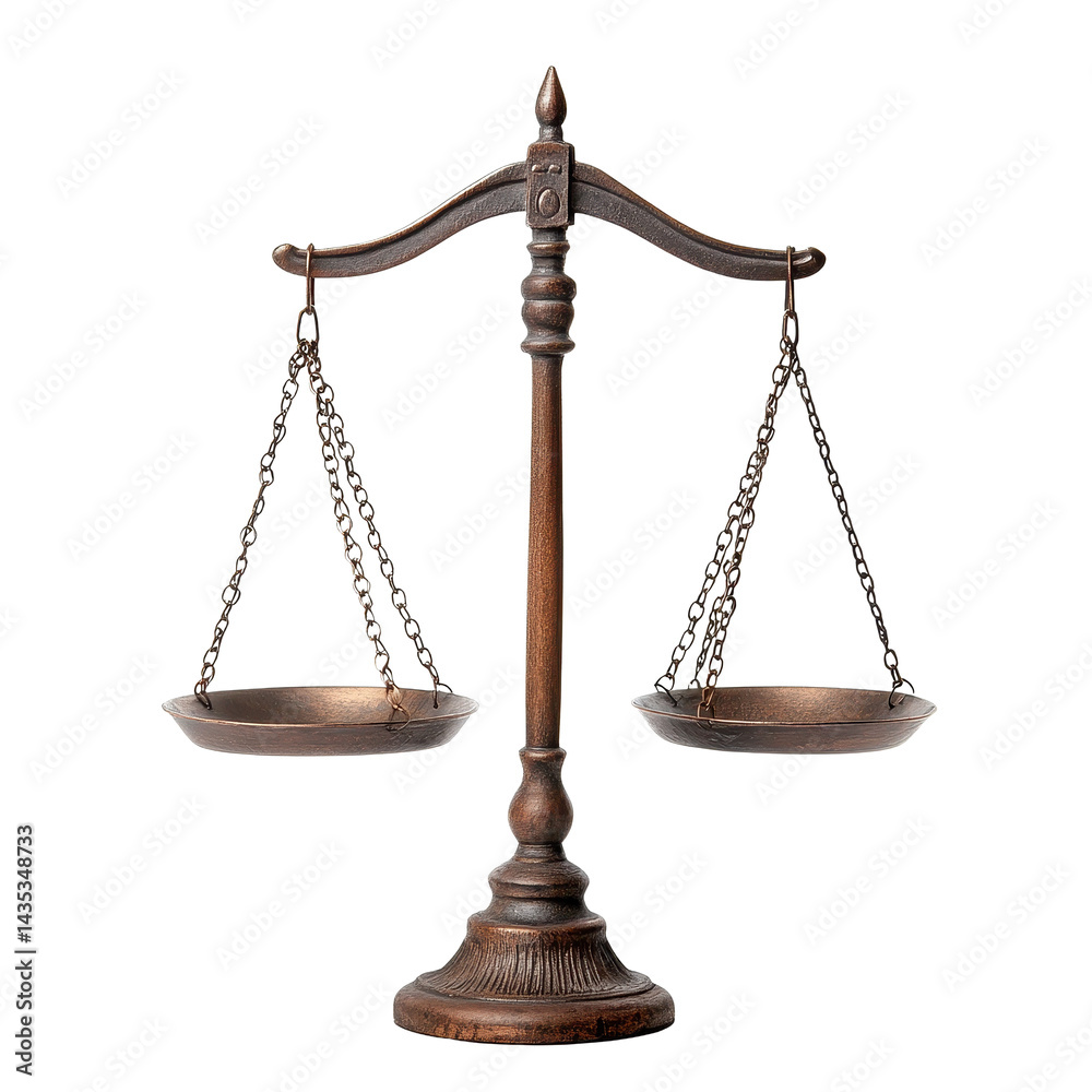 Symbol of justice displayed on a Transparent background highlighting balance and fairness in law, Scale Justice, PNG background Symbol of justice displayed on a Transparent background highlighting balance and fairness in law, Scale Justice, PNG background