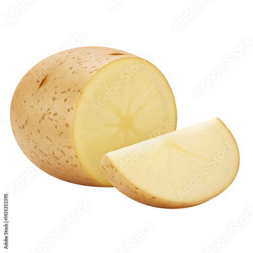 Potato Sliced:  A Transparent Background Image, Perfect for Culinary Projects.