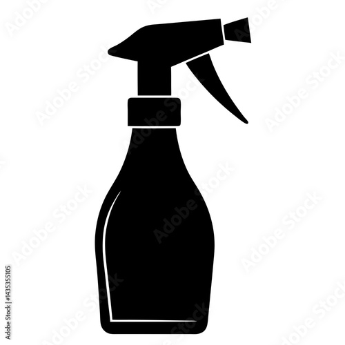 Spray Bottle vector silhouette on a white background