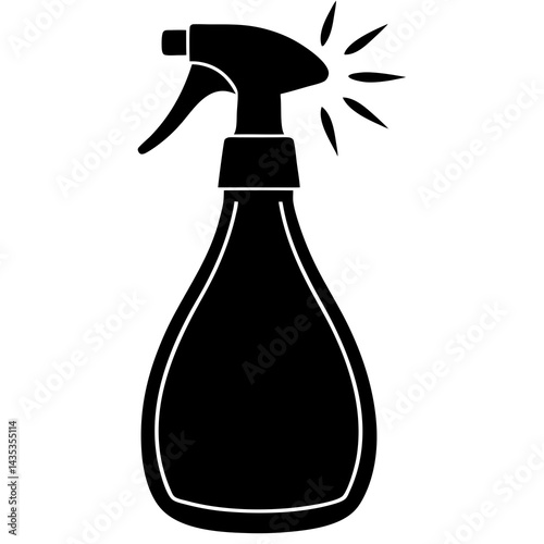 Spray Bottle vector silhouette on a white background