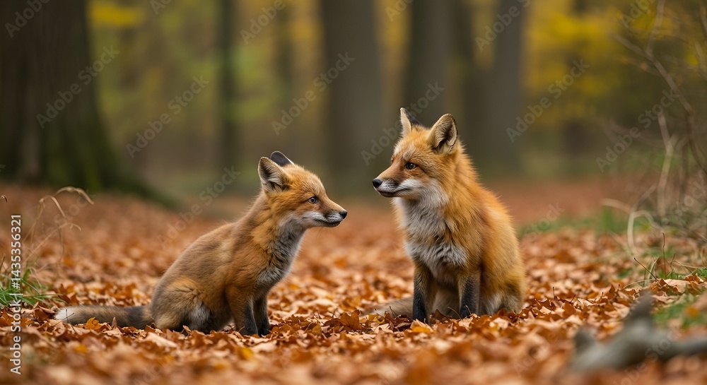 Obraz premium red fox cub