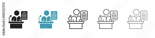 Witness vector icon logo or illustration