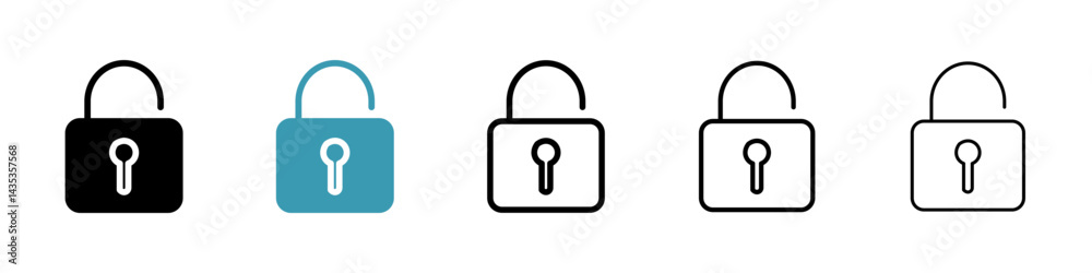 Unlock vector icon logo or illustration Unlock vector icon logo or illustration