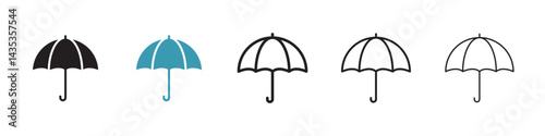 Umbrella vector icon logo or illustration