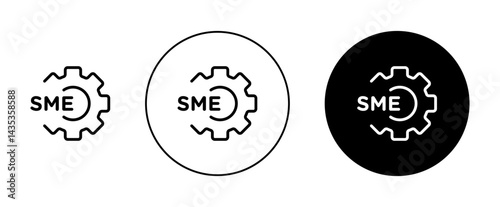 SME vector icon logo or illustration