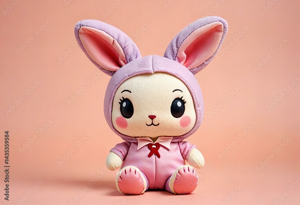 Fototapeta premium Photo Cute chibi vampire rabbit.