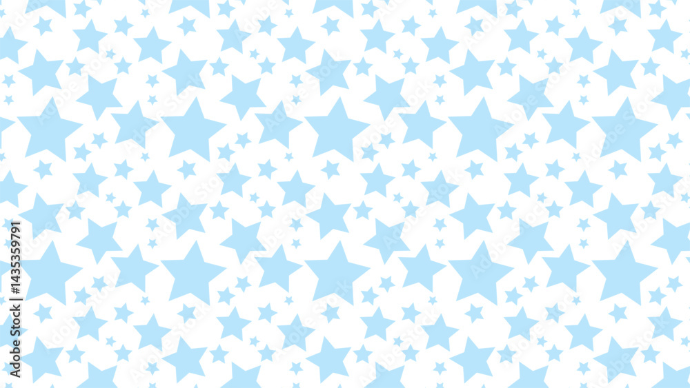 Seamless background illustration of light blue stars on white background Seamless background illustration of light blue stars on white background