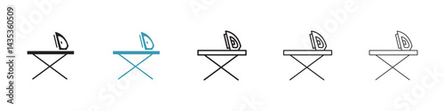 Ironing board vector icon logo or illustration