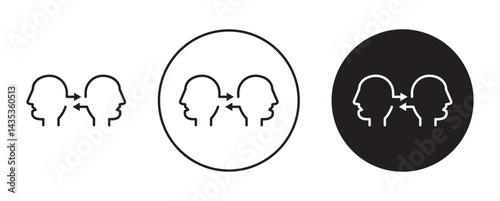 Interpersonal relationship vector icon logo or illustration