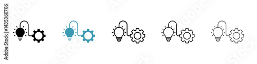 Implementation vector icon logo or illustration