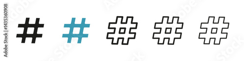 Hashtag vector icon logo or illustration