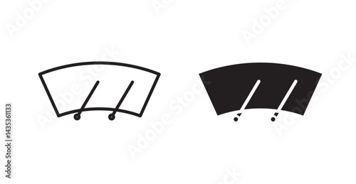 Windscreen icons. Vector isolated elements concept