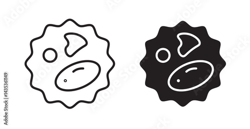White blood cell icons. Vector isolated elements concept