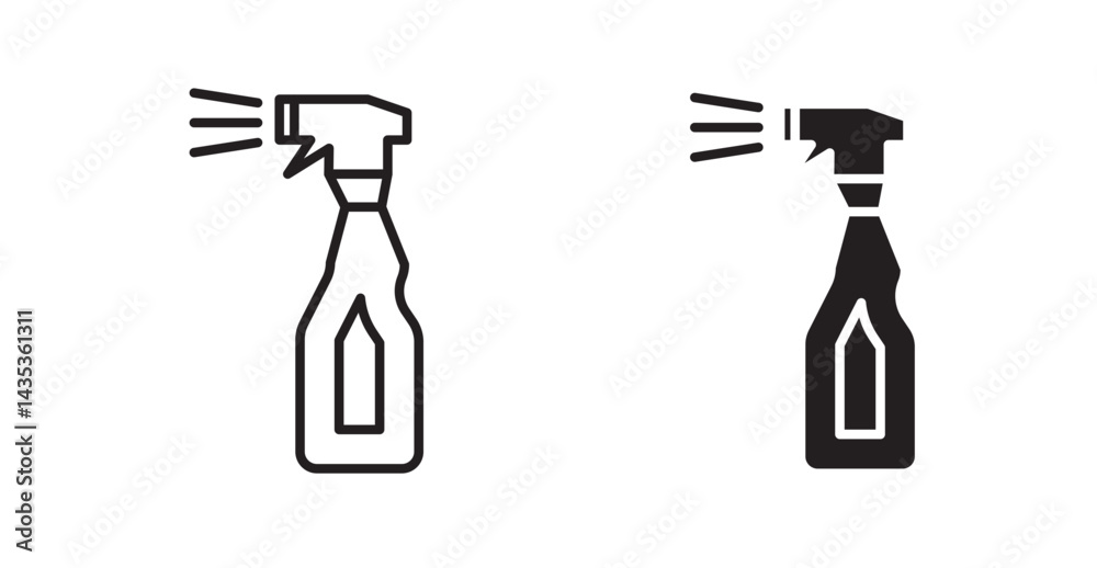 Water spray icons. Vector isolated elements concept