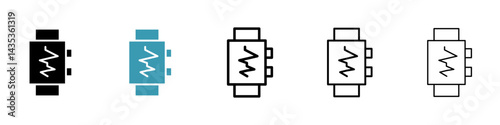 Fitness tracker smart watch vector icon logo or illustration