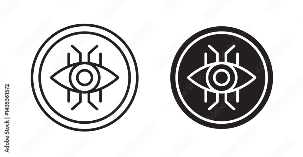 Visualization icons. Vector isolated elements concept