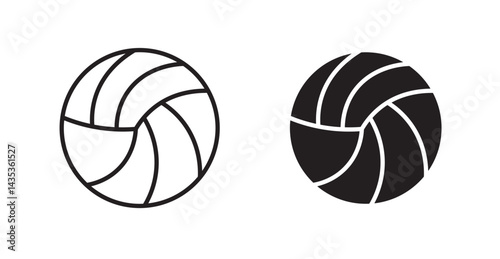 Volleyball ball icons. Vector isolated elements concept