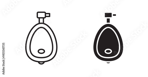 Urinal icons. Vector isolated elements concept
