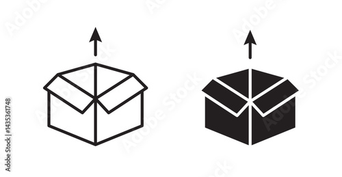 Unpacking icons. Vector isolated elements concept