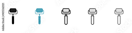 Derma roller vector icon logo or illustration