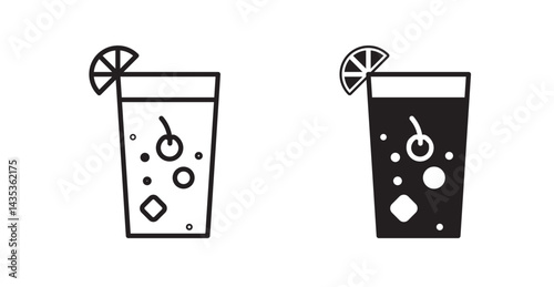 Tom Collins icons. Vector isolated elements concept