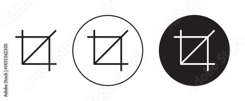 Fotografía Crop tool vector icon logo or illustration